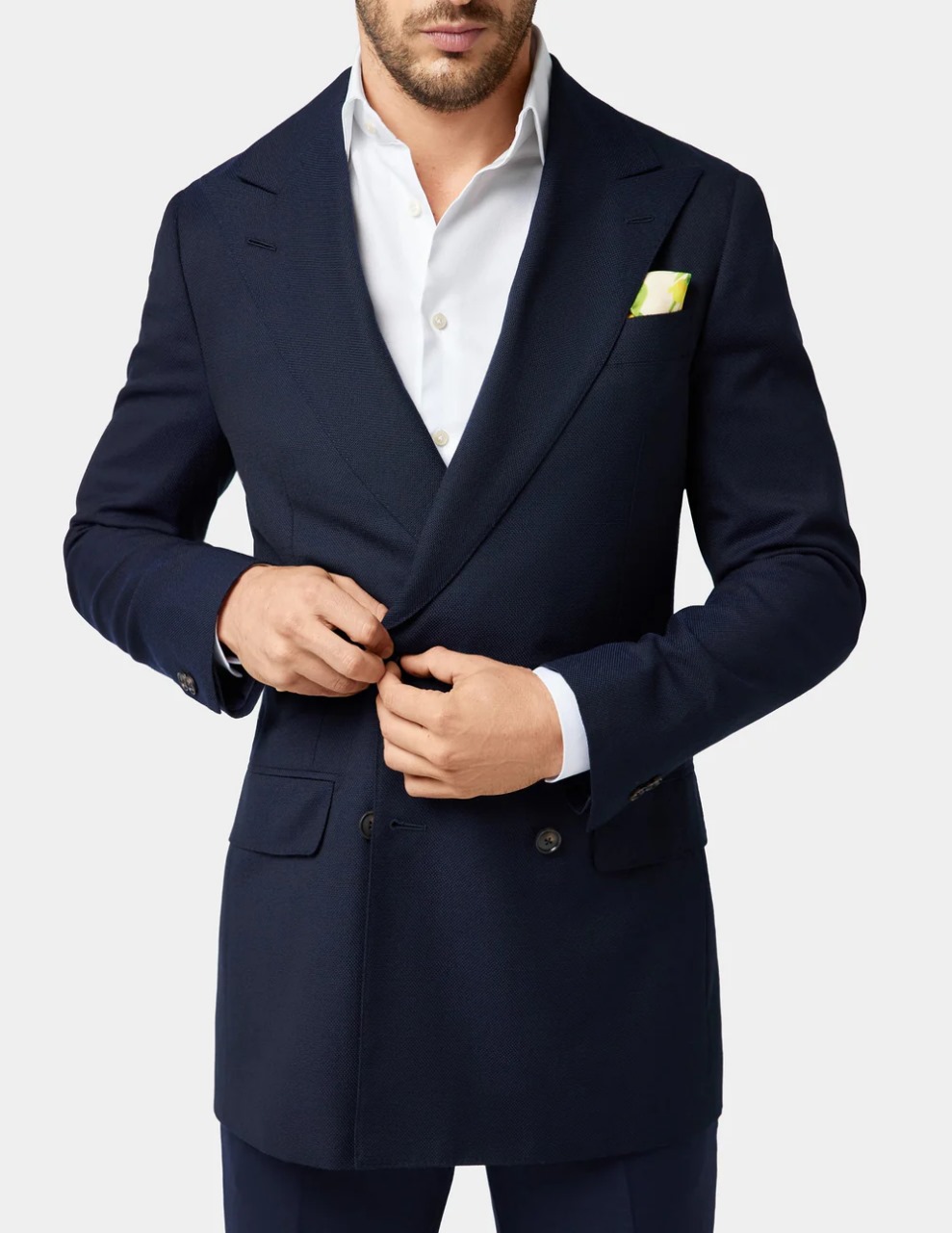 Navy Blue Double Breasted Suit